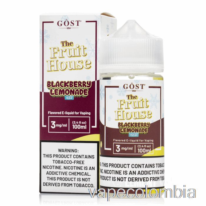 Vape Kit Completo Limonada Helada De Moras - The Fruit House - Gost Vapor - 100ml 0mg